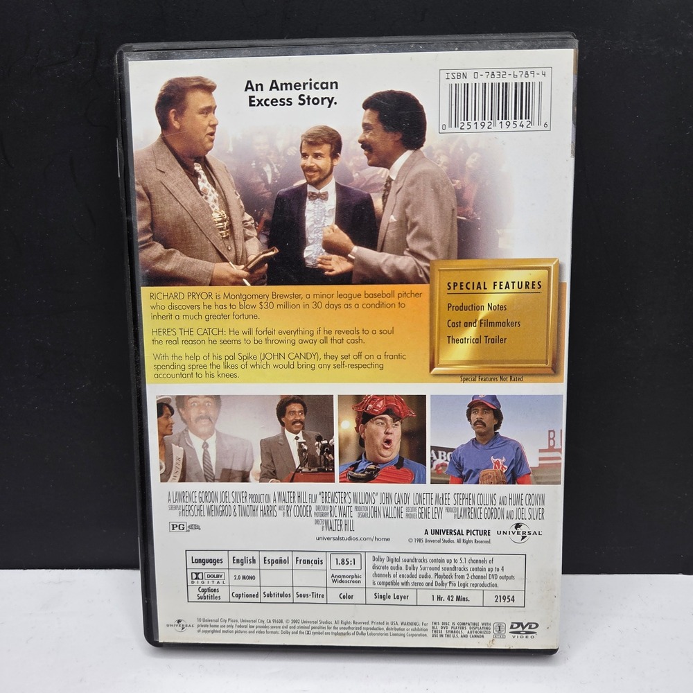 Warner Bros Oceans Eleven DVD Widescreen Edition George Clooney Brad Pitt 2001